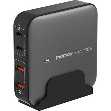 Momax 100W 4 Port  GaN Şarj Adaptörü - Siyah
