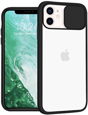 Piili iPhone 12 Mini Cam Slide Kılıf - Siyah