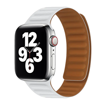 Piili Apple Watch 38-40-41 mm Silikon Kayış Beyaz