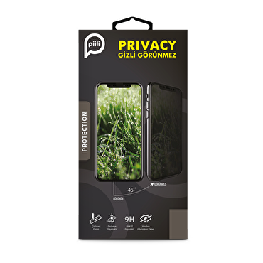 Piili iPhone 15 Plus Privacy Ekran Koruyucu