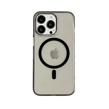 Piili iPhone 15 Pro İnce Magsafe Kılıf - Siyah