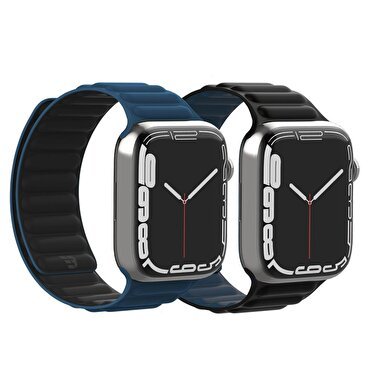 Baykron Manyetik Watch 38/40/41mm Kayış-Siyah&Mavi