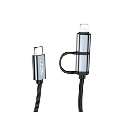 Rock Twins 1 Metre MFI Lisanslı Lightning-Siyah