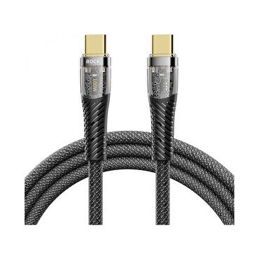 Rock 100W Type-C to Type-C PD 1.2m Altın Uç Kablo
