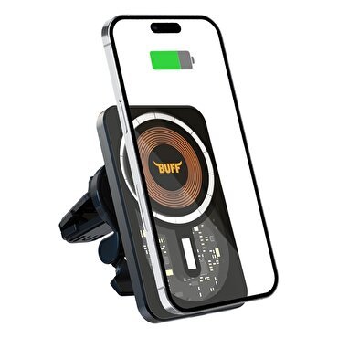 Buff 15W MagSafe -Araç İçi Wireless Şarj Cihazı