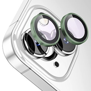 Buff iPhone 15/Plus Metal Lens Koruyucusu - Yeşil