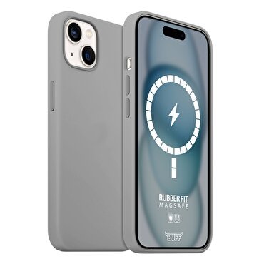 Buff iPhone 15 Magsafe Rubber Fit - Gri
