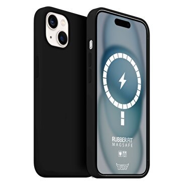 Buff iPhone 15 Plus Magsafe Rubber Fit - Siyah