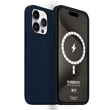 Buff iPhone 15 Pro Max Magsafe Rubber Fit - Mavi