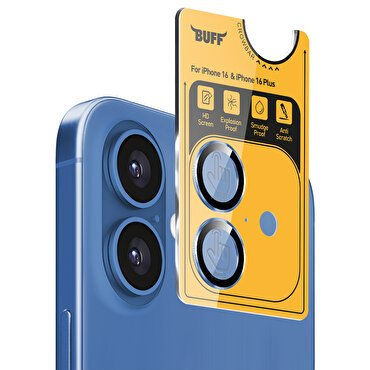 Buff iPhone 16/Plus Metal Kamera Lens - Mavi