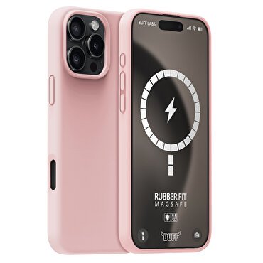 Buff iPhone 16 Pro Max Magsafe Rubber Fit - Pembe