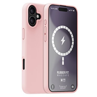 Buff iPhone 16 Plus Magsafe Rubber Kılıf-Pembe