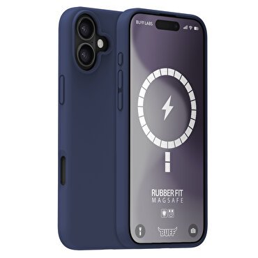 Buff iPhone 16 Plus Magsafe Rubber Kılıf-Mavi