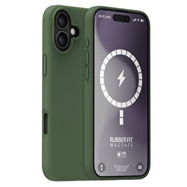 Buff iPhone 16 Plus Magsafe Rubber Kılıf-Yeşil