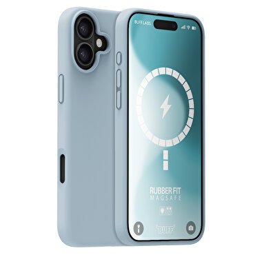 Buff iPhone 16 Magsafe Rubber Fit  Kılıf-Mavi