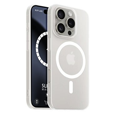 Buff iPhone 16 Pro Magsafe Slimfy Kılıf Beyaz