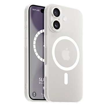 Buff iPhone 16 Plus Magsafe Slimfy Kılıf Beyaz