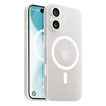 Buff iPhone 16 Magsafe Slimfy Kılıf Beyaz