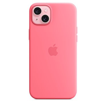 iPhone 15 Plus için MagSafe özellikli Silikon Kılıf - Pembe 