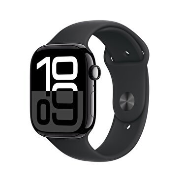 Apple Watch Series 10 GPS + Cellular 46mm Simsiyah Alüminyum Kasa  Siyah Spor Kordon - S/M 