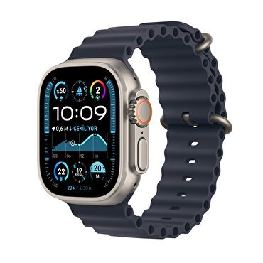 Apple Watch Ultra 2 GPS + Cellular 49mm Natürel Titanyum Kasa  Lacivert Ocean Kordon 