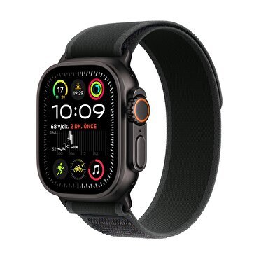 Apple Watch Ultra 2 GPS + Cellular 49mm Siyah Titanyum Kasa  Siyah Trail Loop - S/M 