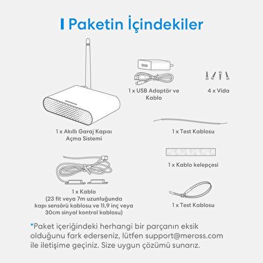 Meross Akıllı Çoklu Garaj Anahtarı 3 Kapı 6973696560292