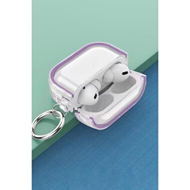 Movenchy Airpods Pro 2 Shiny Şeffaf Kılıf - Beyaz 8683140681760