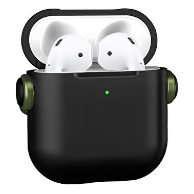 Buff Airpods 2 DjPods Kılıf Black-Dark Green 8683548218339
