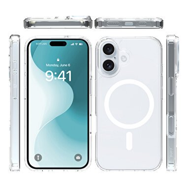 Buff iPhone 16 Magsafe Air Hybrid Şeffaf Kılıf 8684387701686
