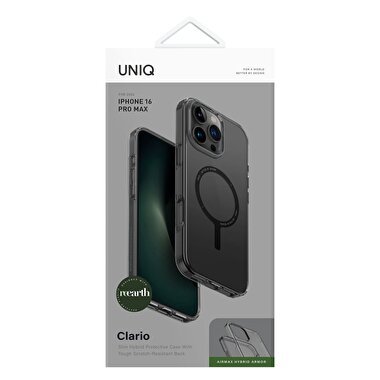 Uniq iPhone 16 Pro Max Clario Magsafe Kapak-Siyah 8886463689943