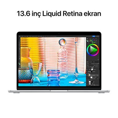 Apple MacBook Air 13' M2 Çip 8 Çekirdekli CPU 8 Çekirdekli GPU 16 GB Bellek 256GB SSD Gümüş  MC7V4TU/A