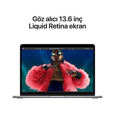Apple MacBook Air 13' M3 Çip 8 Çekirdekli CPU 10 Çekirdekli GPU 24GB Bellek 512GB SSD Uzay Grisi  MC8M4TU/A