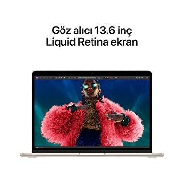 Apple MacBook Air 13' M3 Çip 8 Çekirdekli CPU 10 Çekirdekli GPU 24GB Bellek 512GB SSD Yıldız Işığı  MC8P4TU/A