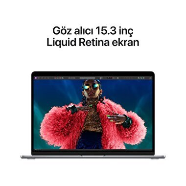 Apple MacBook Air 15' M3 Çip 8 Çekirdekli CPU 10 Çekirdekli GPU 16GB Bellek 256GB SSD Uzay Grisi  MC9D4TU/A