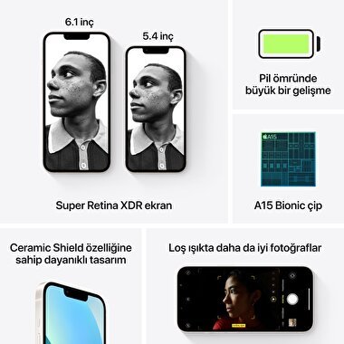 Apple iPhone 13 256GB Yıldız Işığı  MLQ73TU/A
