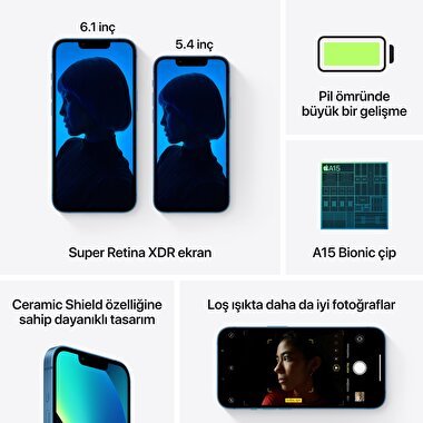Apple iPhone 13 256GB Mavi  MLQA3TU/A