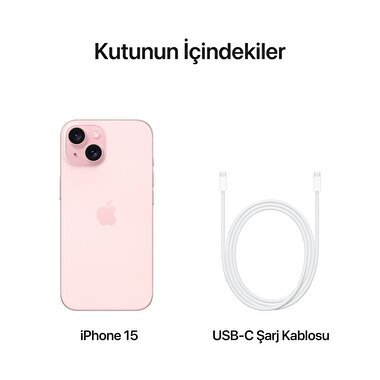 Apple iPhone 15 256GB Pembe  MTP73TU/A