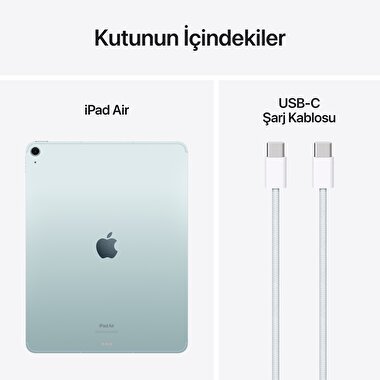 Apple 13 inç iPad Air M2 Wi-Fi + Cellular 128GB Mavi  MV6R3TU/A