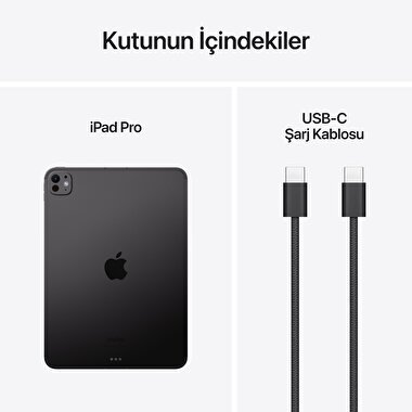 Apple 11 inç iPad Pro M4 WiFi + Cellular 1TB  Standard  Cam Uzay Siyahı  MVW53TU/A