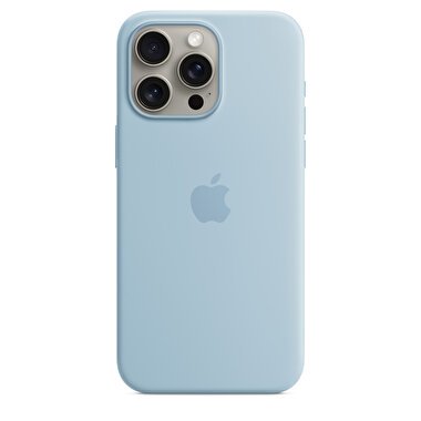 iPhone 15 Pro Max için MagSafe özellikli Silikon Kılıf - Açık Mavi  MWNR3ZM/A