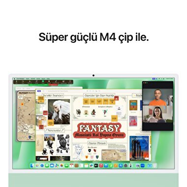 Apple iMac 24inc Retina 4.5K, M4 10-core CPU, 10-core GPU, 16GB Bellek, 512GB SSD, Yeşil  MWV03TU/A