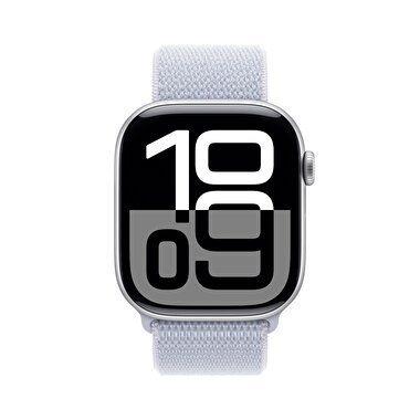 Apple Watch Series 10 GPS 42mm Gümüş Rengi Alüminyum Kasa  Bulut Mavisi Spor Loop  MWWD3TU/A