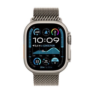 Apple Watch Ultra 2 GPS + Cellular 49mm Natürel Titanyum Kasa  Natural Titanium Milano Loop - M  MX5R3TU/A