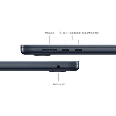 MacBook Air 15 inç M3 Çip 8CPU 10GPU 16GB Bellek 512GB SSD Gece Yarısı  MXD43TU/A