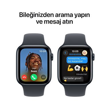 Apple Watch SE GPS 40mm Gece Yarısı Alüminyum Kasa  Gece Yarısı Spor Kordon - M/L  MXE93TU/A