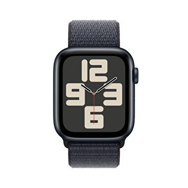 Apple Watch SE GPS 44mm Gece Yarısı Alüminyum Kasa  Mürekkep Moru Spor Loop  MXEP3TU/A