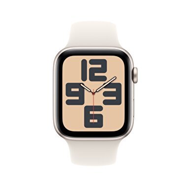 Apple Watch SE GPS 44mm Yıldız Işığı Alüminyum Kasa  Yıldız Işığı Spor Kordon - M/L  MXEV3TU/A