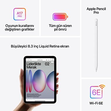 Apple iPad Mini 256GB 8.3" Wi-Fi Yıldız Işığı  MXND3TU/A