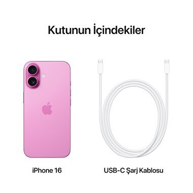 Apple iPhone 16 256GB Pembe  MYEG3TU/A